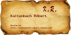 Kaltenbach Róbert névjegykártya
