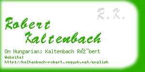 robert kaltenbach business card